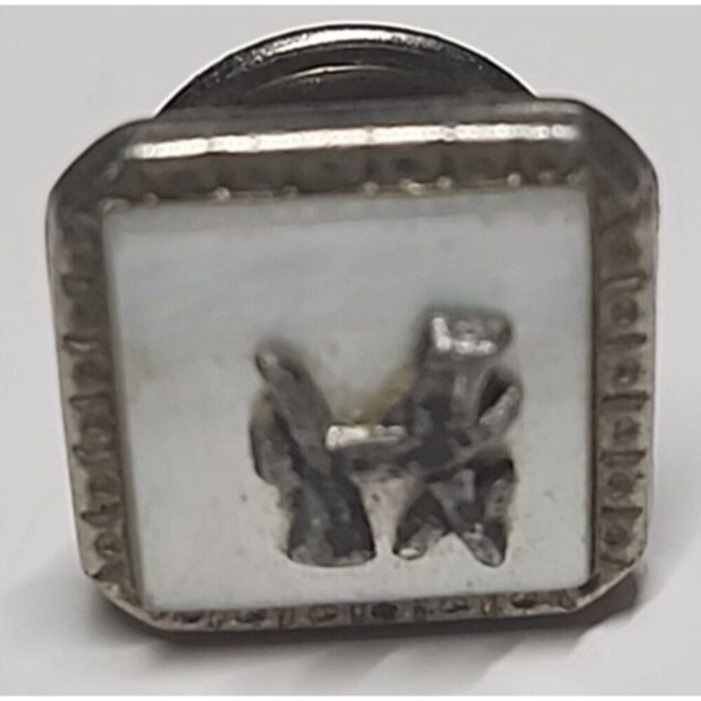 Letter H Silver-Tone & Abalone Cufflinks / Shirt Studs – Vintage Lavico USA